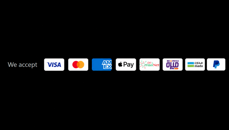 Accepted payment methods